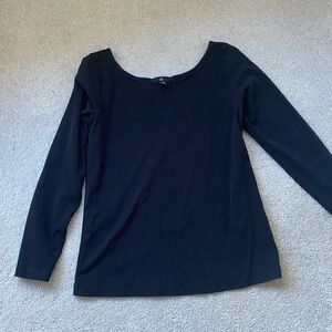 Banana Republic Classic Black Long Sleeve Top